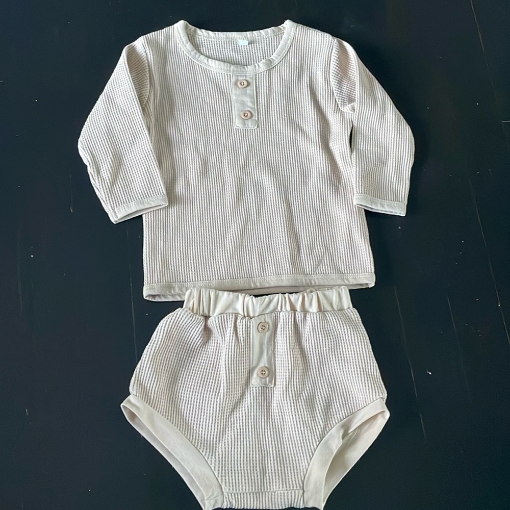 SHEIN Two-Piece Waffle Knit Set NWOT